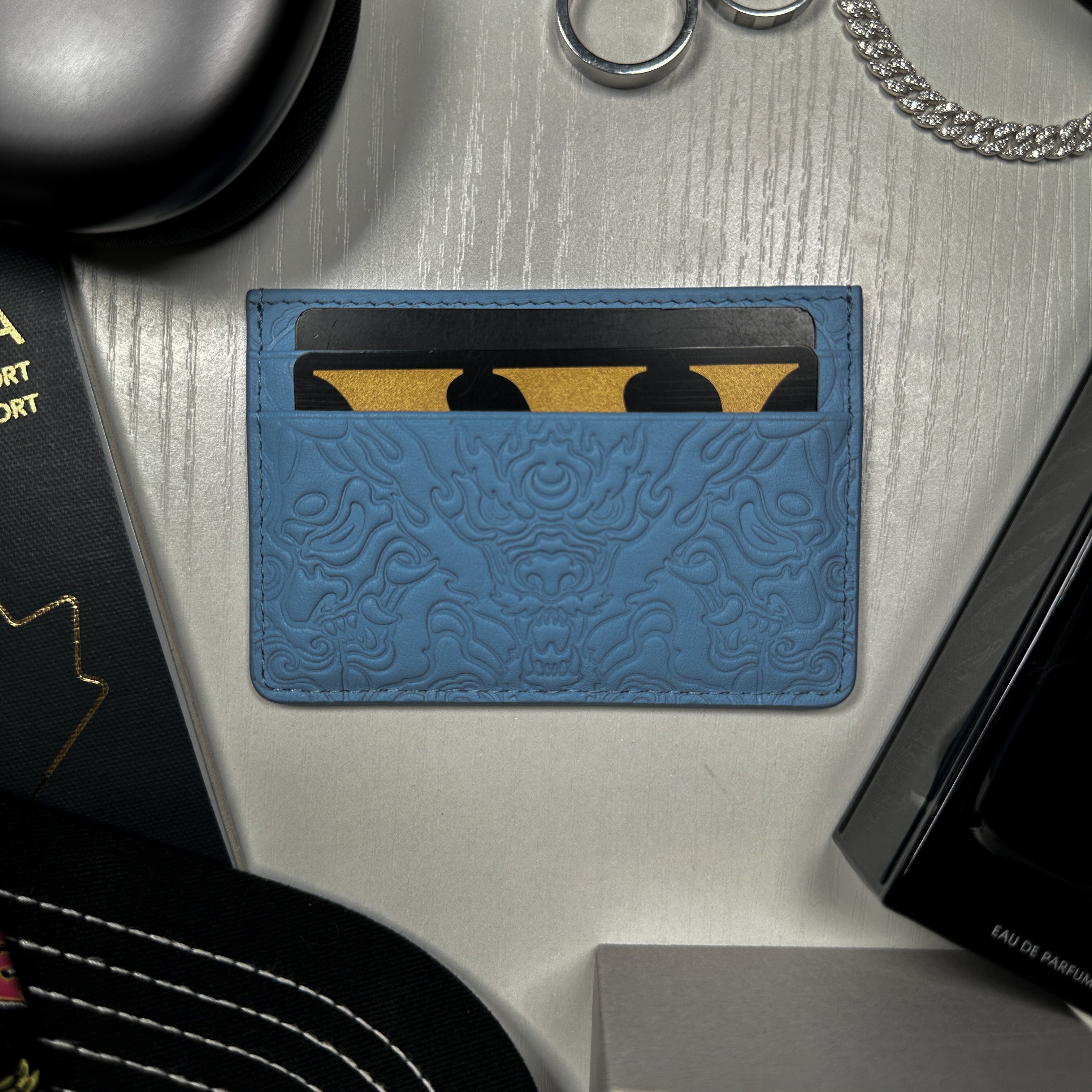 Blue Oni Dragon Card Holder