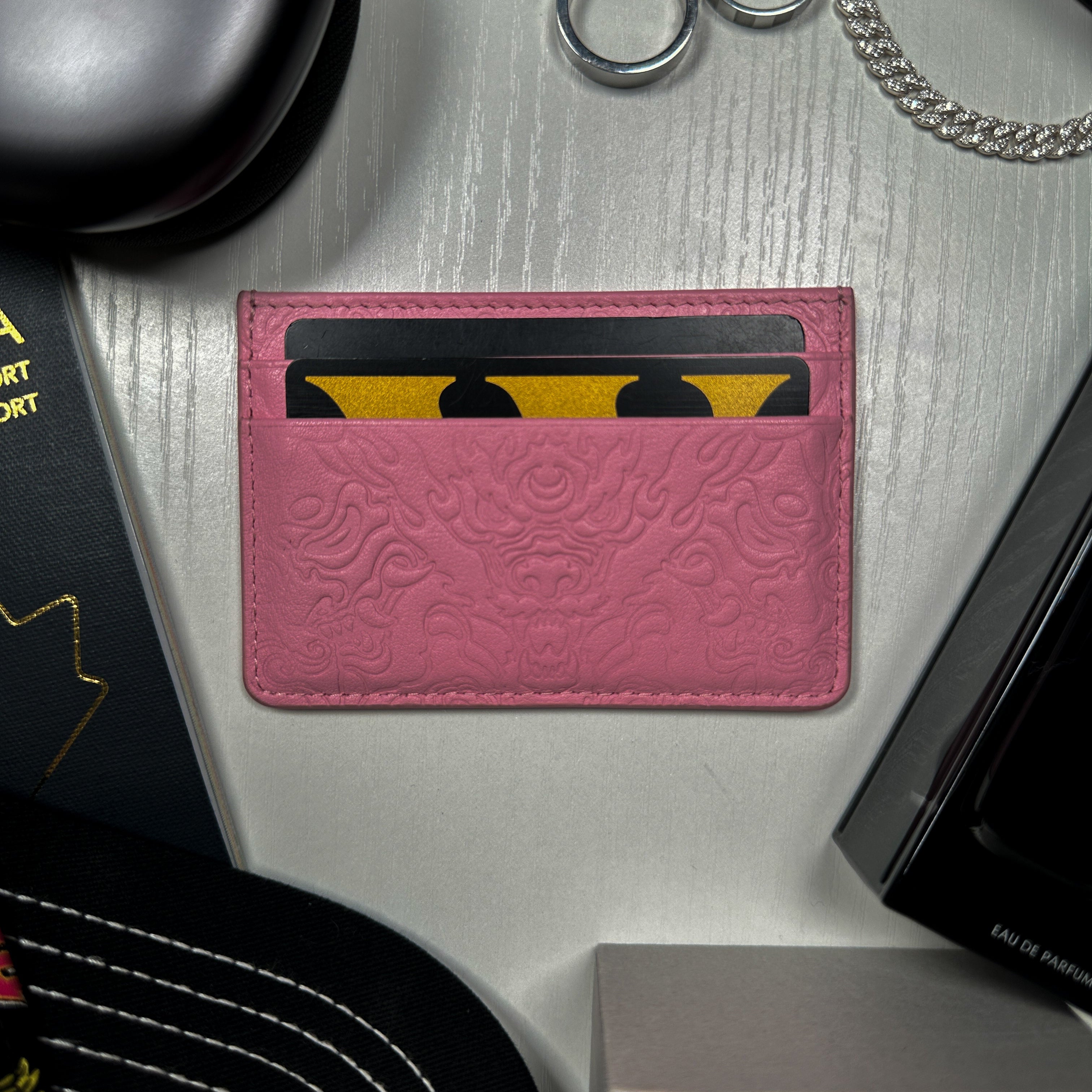 Pink Oni Dragon Card Holder